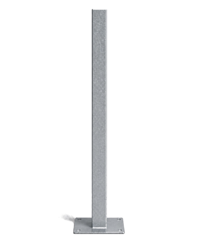 Poste pre-cortado 2"×2" — 1.0 m — Galvanizado