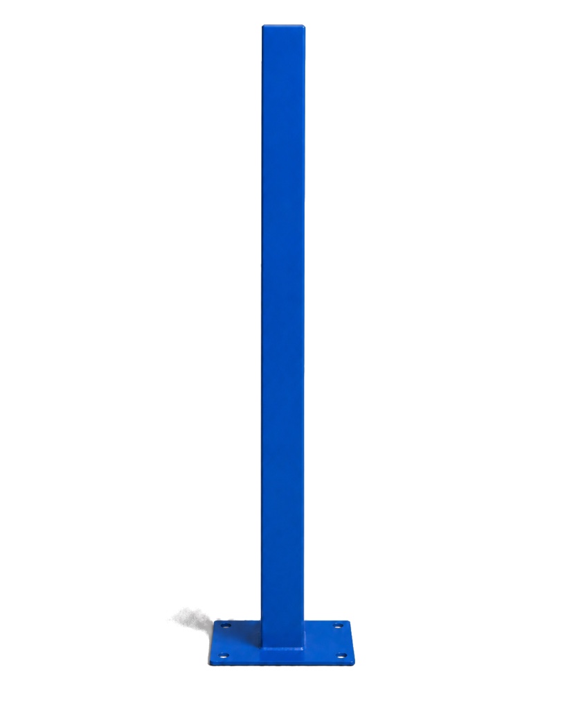 Poste pre-cortado 2"×2" — 1.0 m — Pintado Azul (RAL 5017)