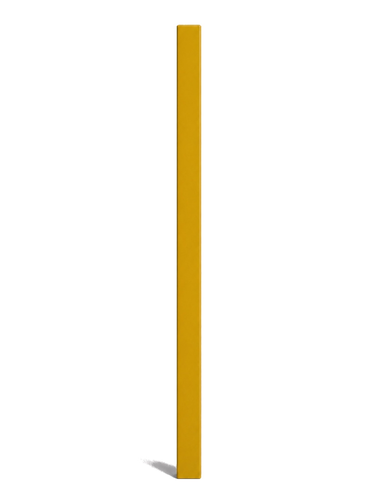 Poste pre-cortado 2"×2" — 1.1 m — Pintado Amarillo (RAL 1003)