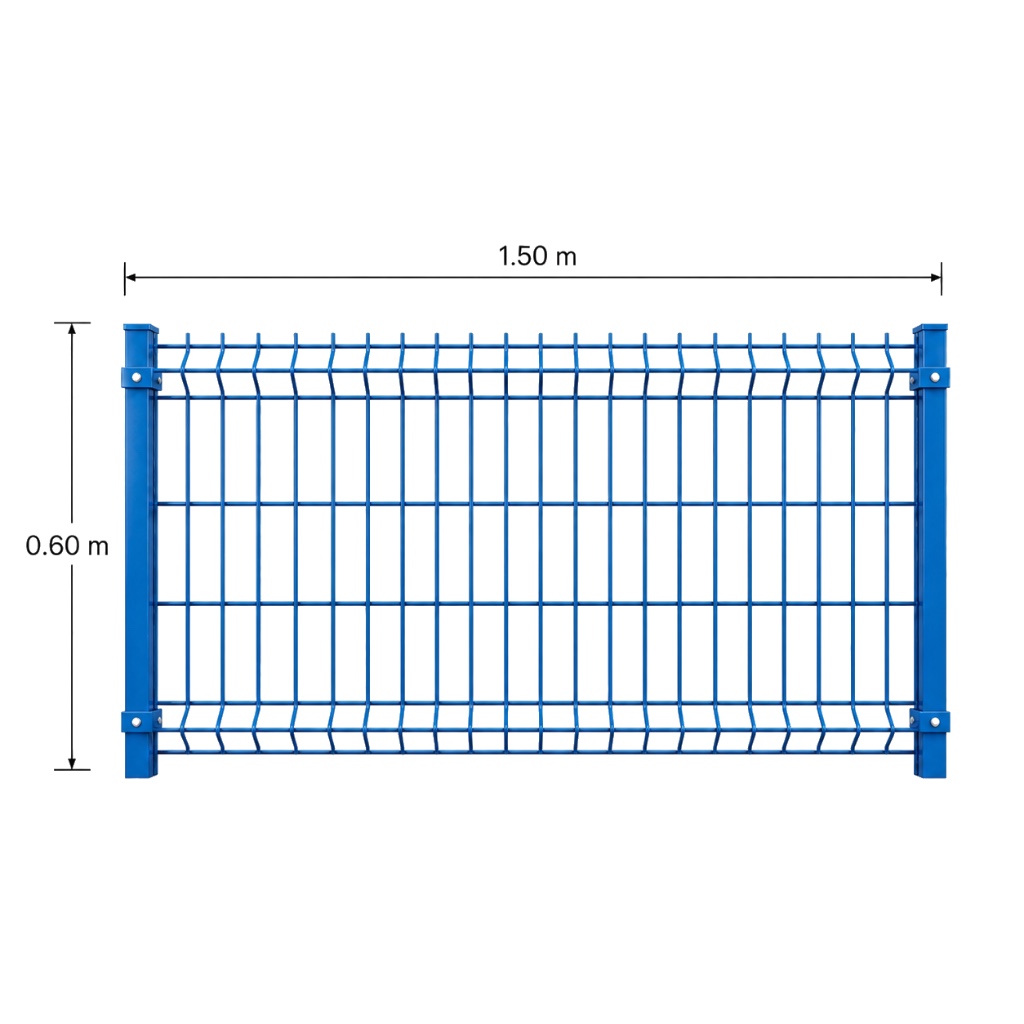 Kit Reja 3D 0.6 × 1.5 m — Pintado Azul (RAL 5017) — Fundir