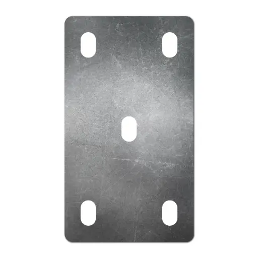 [B-PER-7x4-4mm] Base de poste con perforaciones 7"x4" (18x10 cm), espesor 4 mm