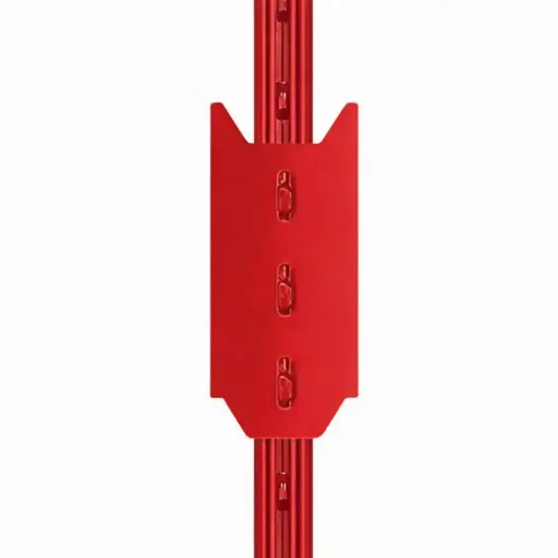 [ACC-PST-T] Accesorios para poste tipo T (galvanizados + pintados rojo)