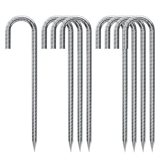 [EST-J-4mm-90/100] Estacas tipo J galvanizadas (alambre 4 mm; largo 90/100 mm)